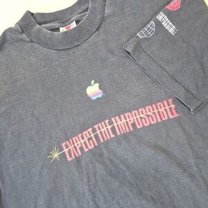 Vintage 1996 Apple Expect The Impossible Large‎ T-Shirt Mission Impossible Promo